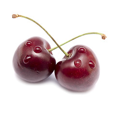 Image showing ripe sweet cherries