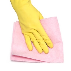 Image showing rag in hands