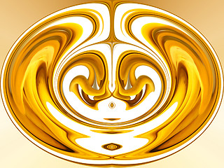 Image showing Digital Abstract Art - Yellow Brain