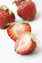 Image showing Close-up of fresh strawberries.