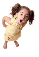 Image showing Little girl shouting