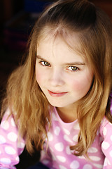 Image showing Close-up portrait of a pretty young girl.