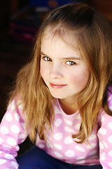 Image showing Close-up portrait of a pretty young girl.