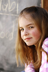 Image showing Close-up portrait of a pretty young girl.