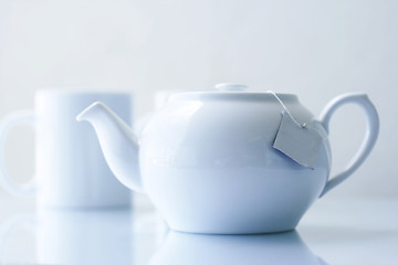 Image showing Tea pot and mugs.