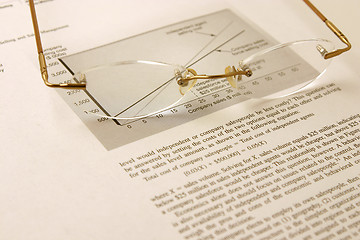 Image showing Glasses and the Budget