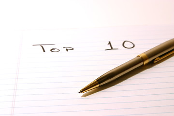 Image showing TOP 10 - Notepad & Pen