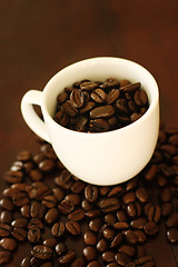 Image showing Coffee cup with beans.