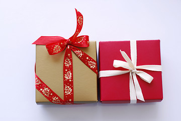 Image showing Christmas gifts on a light surface.