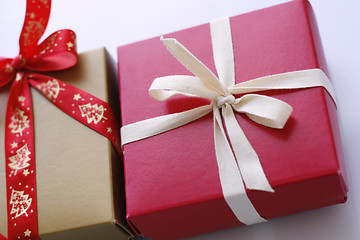 Image showing Christmas gifts on a light surface.