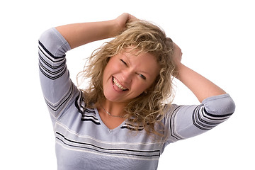 Image showing happy young woman