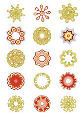 Image showing set of floral elements