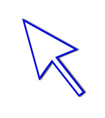 Image showing Cursor Arrow Mouse Blue Line