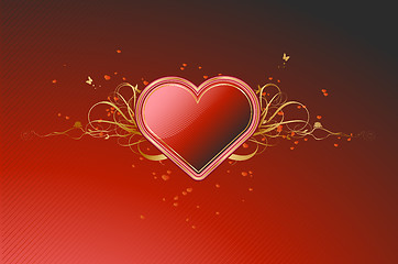 Image showing  shiny red heart 