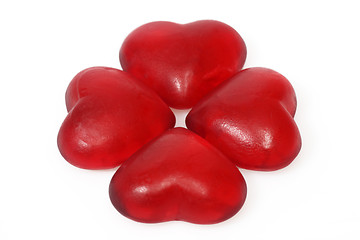 Image showing Wine gum hearts