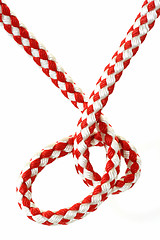 Image showing Red and white Rope