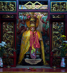 Image showing Monkey image at Chinese temple in Vietnam