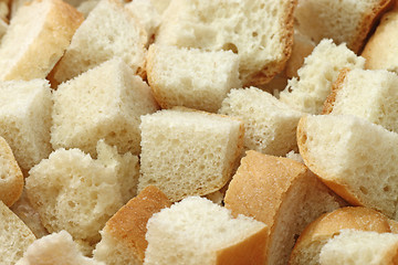 Image showing Chopped white bread