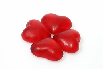 Image showing Wine gum hearts