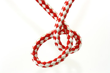 Image showing Red and white Rope