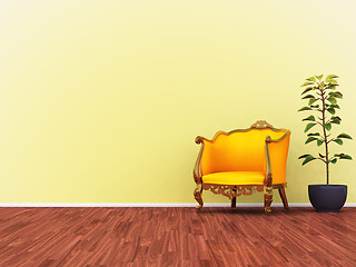 Image showing yellow sofa