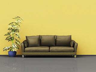 Image showing brown sofa