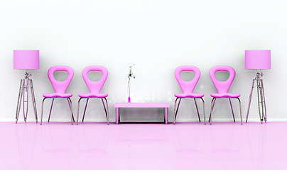 Image showing pink chairs