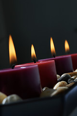 Image showing Candles in the dark.