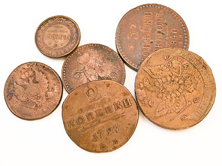 Image showing Old russian coins