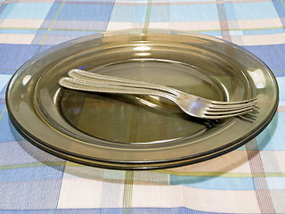 Image showing Plates and forks