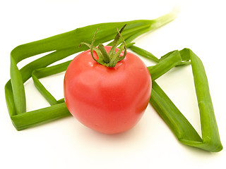 Image showing Tomato and leeks