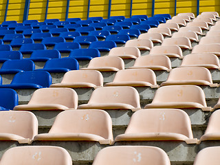 Image showing Rows stadium seats
