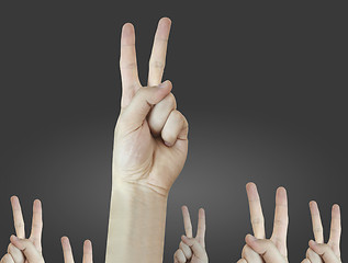 Image showing Hand sign.