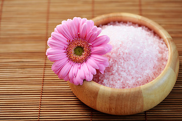 Image showing pink bath salt