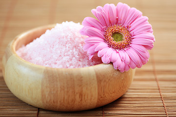 Image showing pink bath salt