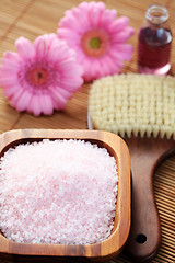 Image showing pink bath salt