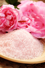 Image showing pink bath salt