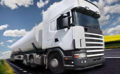 Image showing truck driving on country-road