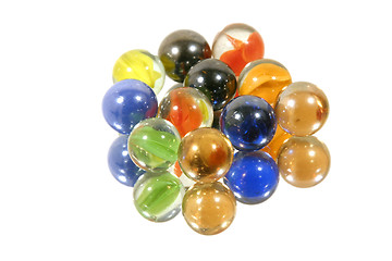 Image showing Few Marbles on Mirror
