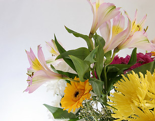 Image showing cut flowers in a bouquet