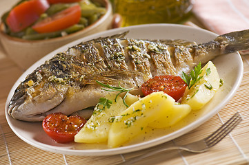 Image showing Roasted fish