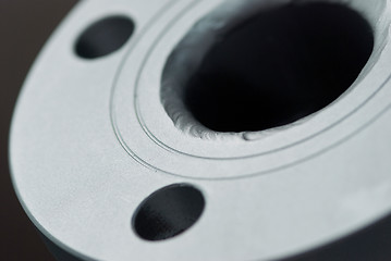 Image showing Close-up of steel flange