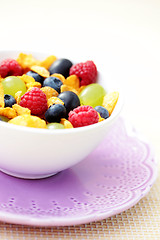 Image showing corn flakes with fruits