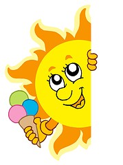 Image showing Lurking Sun with icecream