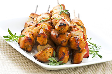 Image showing Chicken skewers