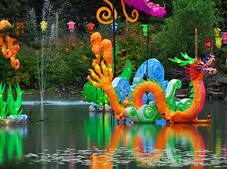 Image showing Chinese Dragons (Illuminated)