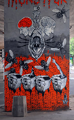 Image showing Allegoric art graffiti