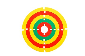 Image showing Colorful rubber toy target isolated