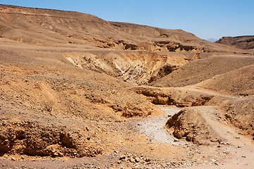 Image showing Orange rocky desert landscape