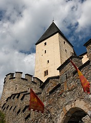 Image showing ain tower (keep) of the medieval castle 